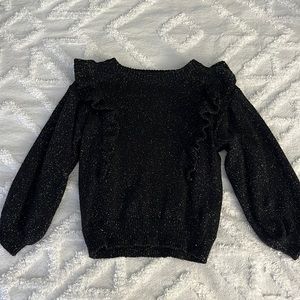 2t black sparkly sweater